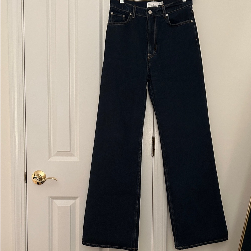 & Other Stories Navy Wide Leg Jeans